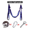 Image of AERIAL YOGA HAMMOCK 6 HANDLES STRAP, HOME GYM HANGING BELT SWING, ANTI-GRAVITY AERIAL TRACTION DEVICE - Threads and Metal 