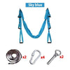 Image of AERIAL YOGA HAMMOCK 6 HANDLES STRAP, HOME GYM HANGING BELT SWING, ANTI-GRAVITY AERIAL TRACTION DEVICE - Threads and Metal 