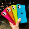 Image of Neon Transparent iPhone Cases - Threads and Metal 