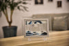 Image of Glass dynamic quicksand frame hourglass - Threads and Metal 