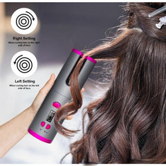Auto Rotating Ceramic Hair Curler - Threads and Metal 