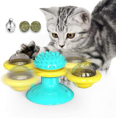 Interactive Windmill Cat Toy - Threads and Metal 