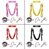 Image of AERIAL YOGA HAMMOCK 6 HANDLES STRAP, HOME GYM HANGING BELT SWING, ANTI-GRAVITY AERIAL TRACTION DEVICE - Threads and Metal 