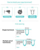 Image of AERIAL YOGA HAMMOCK 6 HANDLES STRAP, HOME GYM HANGING BELT SWING, ANTI-GRAVITY AERIAL TRACTION DEVICE - Threads and Metal 