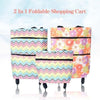 Image of Foldable Shopping Trolley Tote Bag - Threads and Metal 