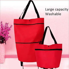 Foldable Shopping Trolley Tote Bag - Threads and Metal 