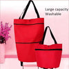 Image of Foldable Shopping Trolley Tote Bag - Threads and Metal 