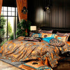 Image of Omera Embroidered Tassel Rounded Jacquard Satin Duvet Cover Set