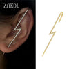 Image of Ear Wrap Crawler Hook Earrings - Threads and Metal 