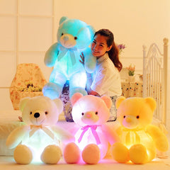 Fluffy Colorful Glowing Teddy Bear-Best Gift of 2020 - Threads and Metal 