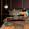 Image of Omera Embroidered Tassel Rounded Jacquard Satin Duvet Cover Set