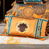 Image of Omera Embroidered Tassel Rounded Jacquard Satin Duvet Cover Set