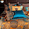 Image of Omera Embroidered Tassel Rounded Jacquard Satin Duvet Cover Set